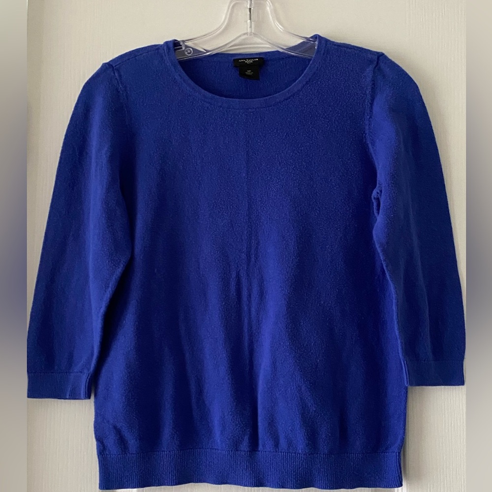 Ann Taylor Scooped Neck Sweater | Size: MP | Color: Blue